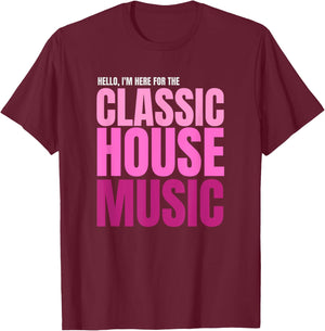 House Music Classic Funky Soulful House , Black, S T-Shirt - T-Shirt | Maroon
