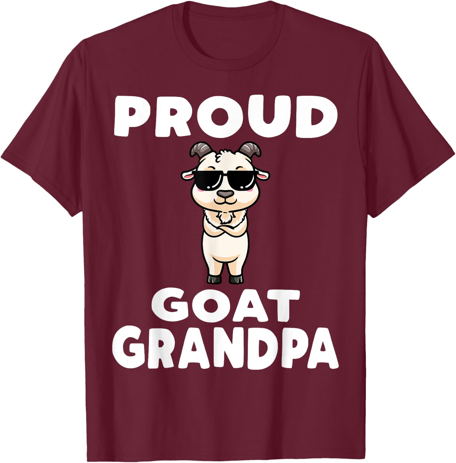 Goat Grandpa T-Shirt - T-Shirt | Maroon