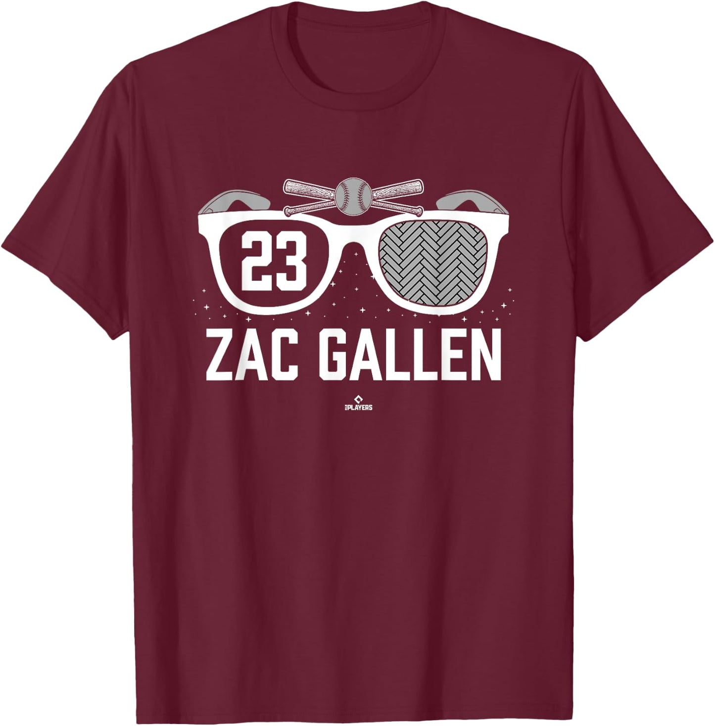 American Glasses Zac Gallen Arizona Baseball MLBPA T-Shirt - T-Shirt | Maroon
