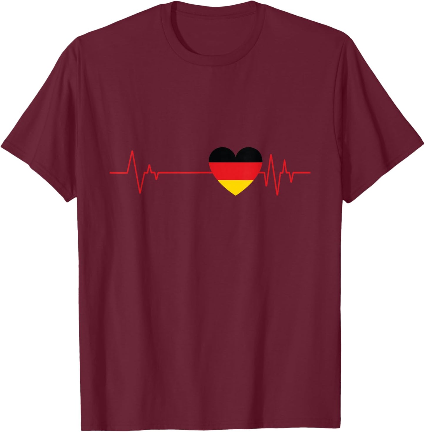 Herz Deutschland T-Shirt - T-Shirt | Maroon