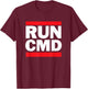 Run-CMD Designs Men's Black Classic Fit Short Sleeve - Command Prompt, Computer Programmer T-Shirt - T-Shirt | Maroon