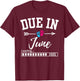 Due In June Loading 2025 New Baby Pregnancy Announcement T-Shirt - T-Shirt | Maroon