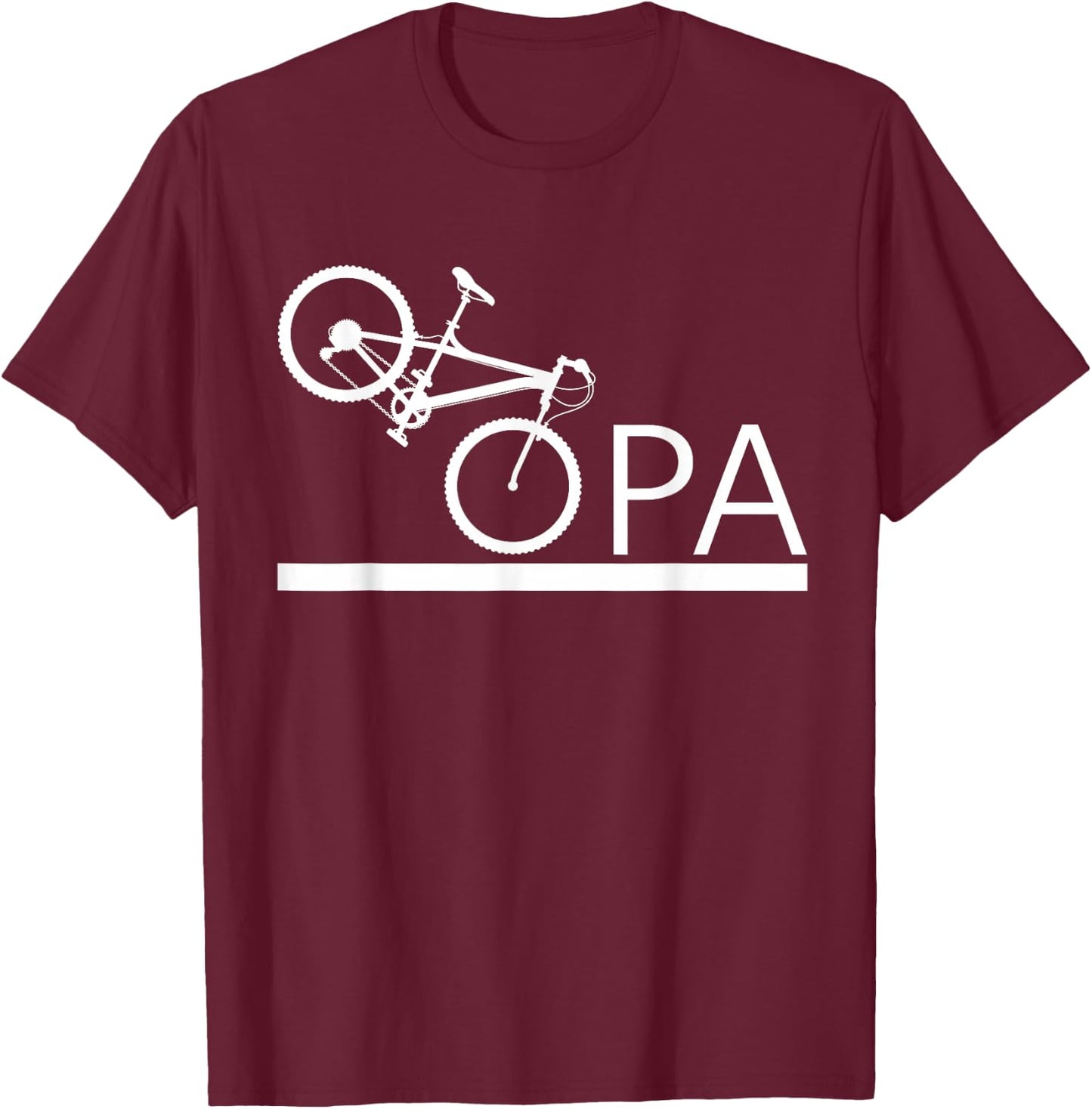 Grandpa Cycling Mountain Bike Grandfather , black T-Shirt - T-Shirt | Maroon