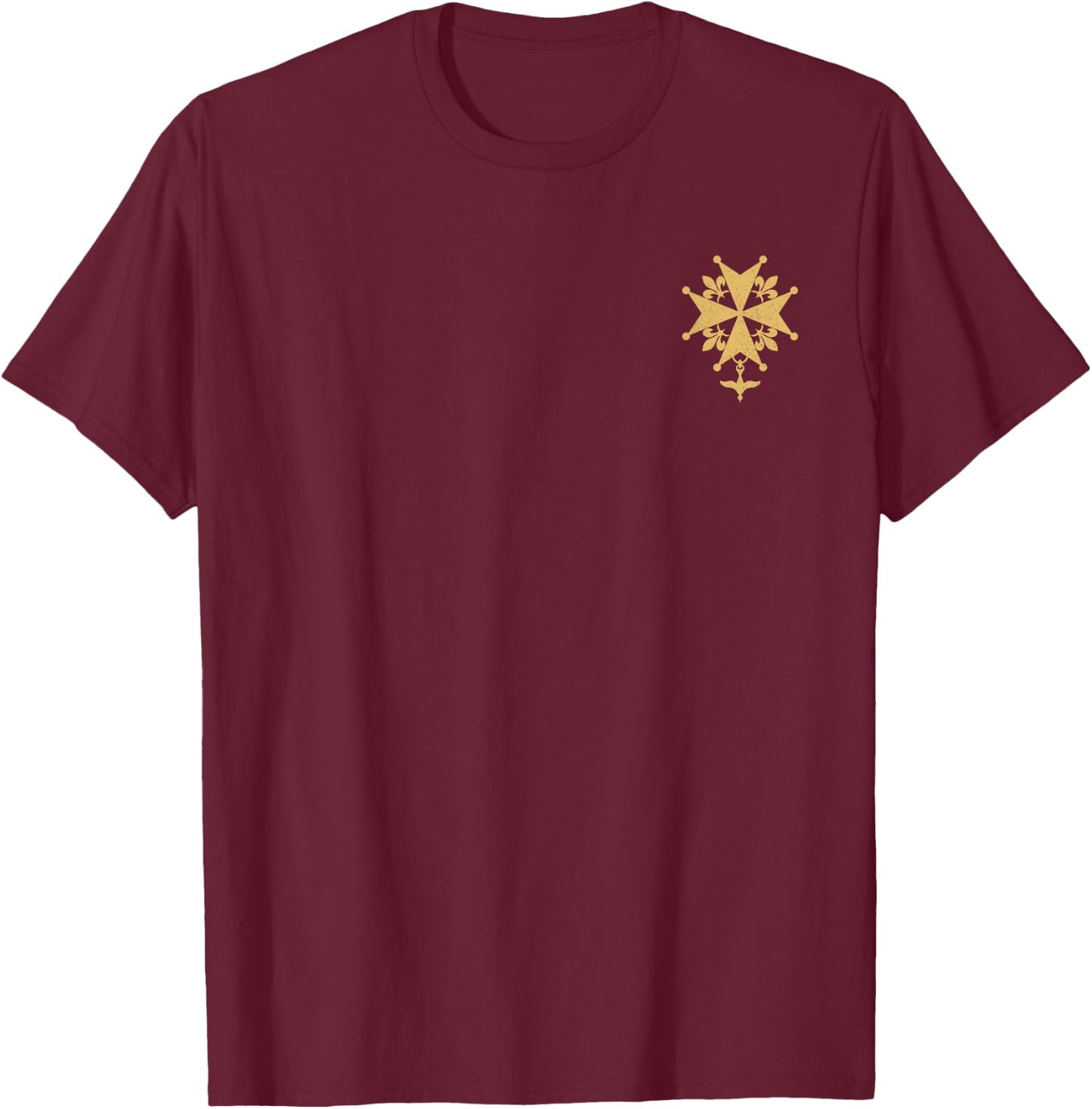 Huguenot Cross Französisch Protestant Symbol Calvinism T-Shirt - T-Shirt | Maroon