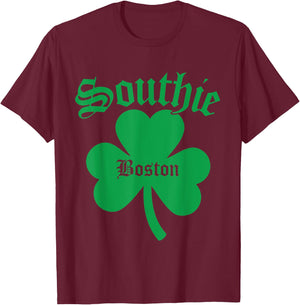 Southie, Irish Southie, St. Patrick's Day South Boston T-Shirt - T-Shirt | Maroon