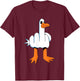 Funny Finger of Disagree - Swan T-Shirt - T-Shirt | Maroon