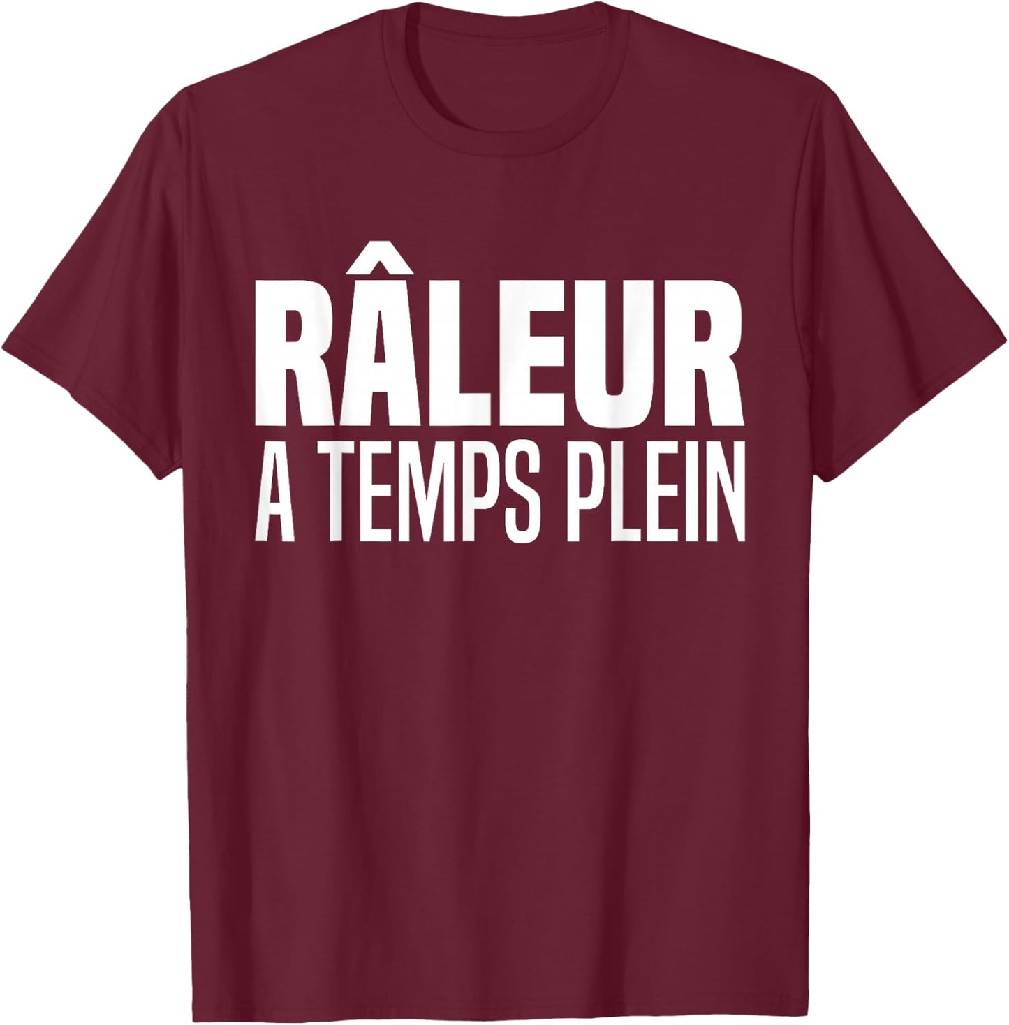 Railer Full Time Humor Super Burning Full Time Funny , Black, S T-Shirt - T-Shirt | Maroon