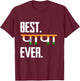 Best Father Ever, Gift Indian-American Dad T-Shirt - T-Shirt | Maroon