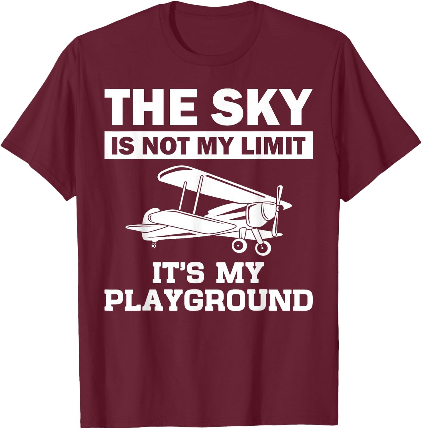 Funny Airplane Aviation Pilot Aircraft Aeroplane Men Women T-Shirt - T-Shirt | Maroon