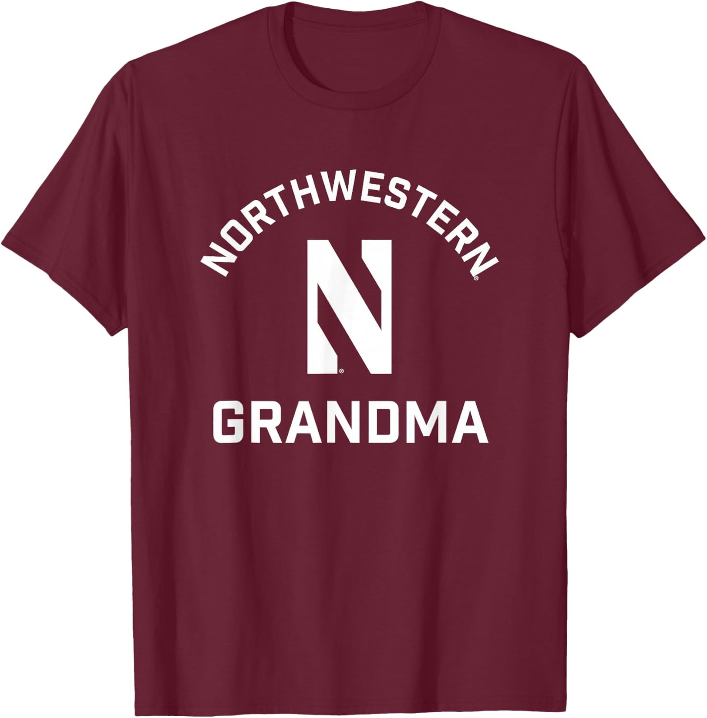 Northwestern University Wildcats Arched Grandma T-Shirt - T-Shirt | Maroon
