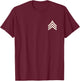 Sergeant Stripes Sarge Rank Insignia T-Shirt - T-Shirt | Maroon