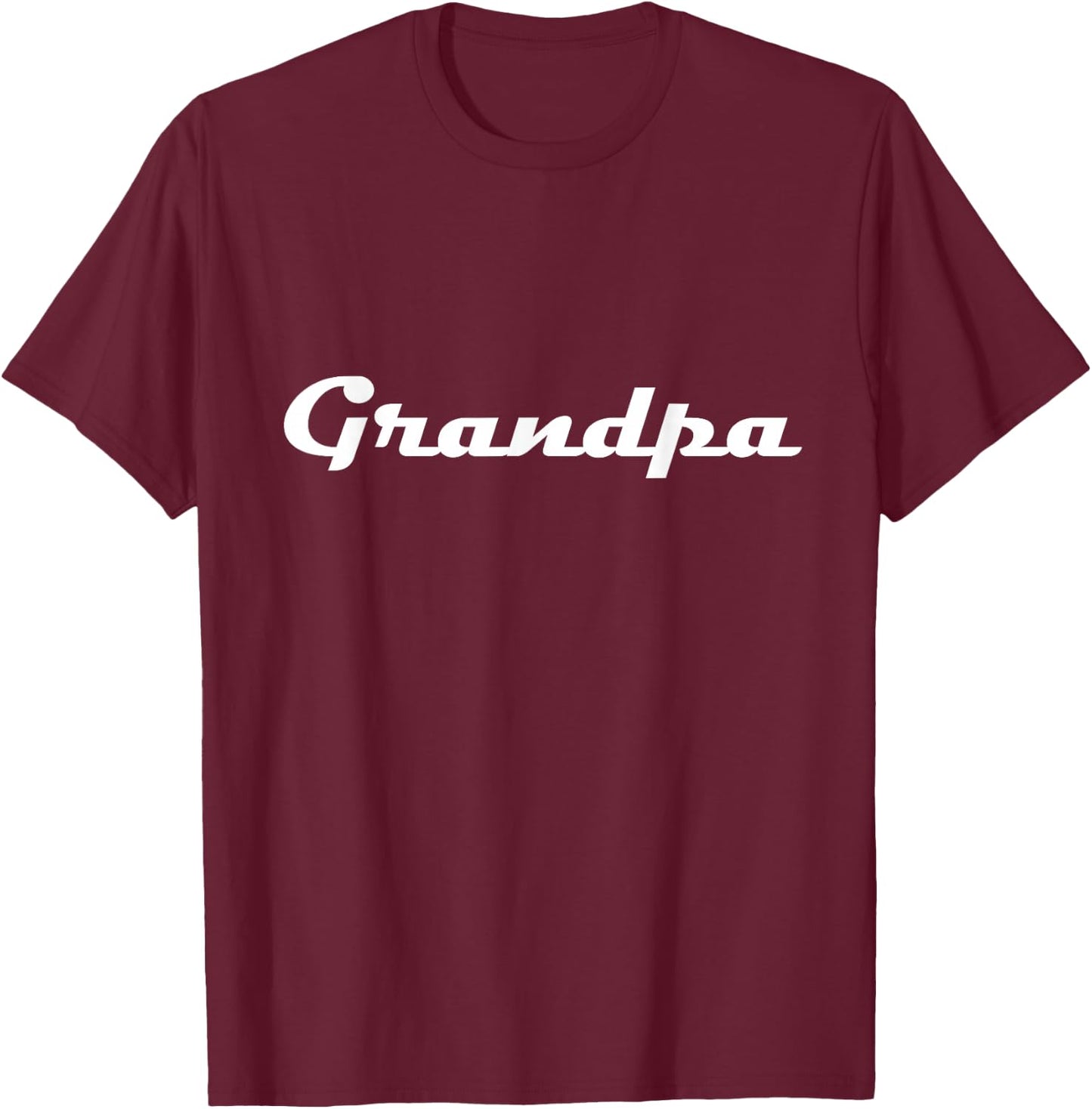 Grandpa Classic Retro Lettering Father's Day Pops T-Shirt - T-Shirt | Maroon