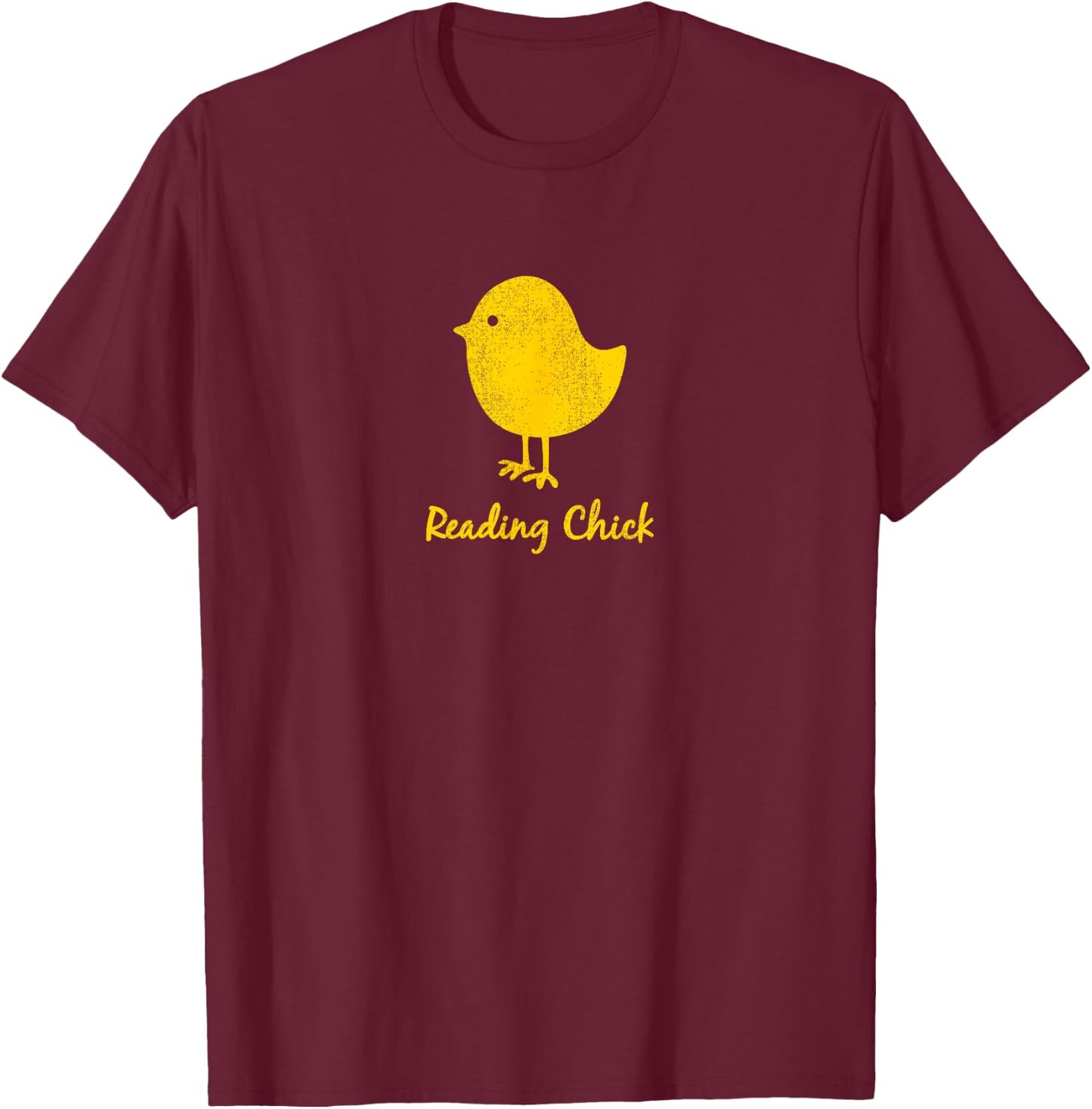 Reading Chick - Novelty Book Reader T-Shirt - T-Shirt | Maroon