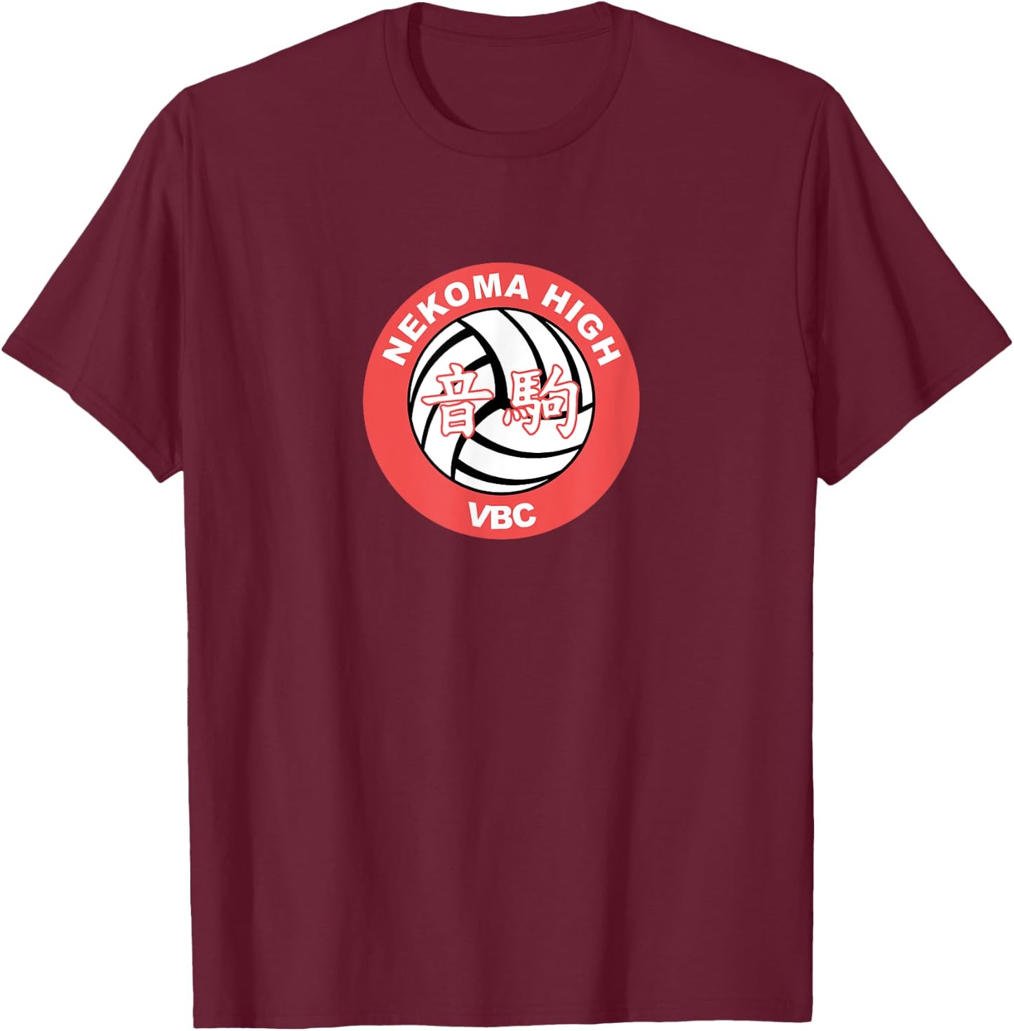 Nekoma High - Volleyball Practice Anime Manga Cosplay T-Shirt - T-Shirt | Maroon
