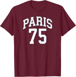 Paris 75 T-Shirt - T-Shirt | Maroon