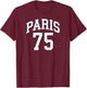 Paris 75 T-Shirt - T-Shirt | Maroon