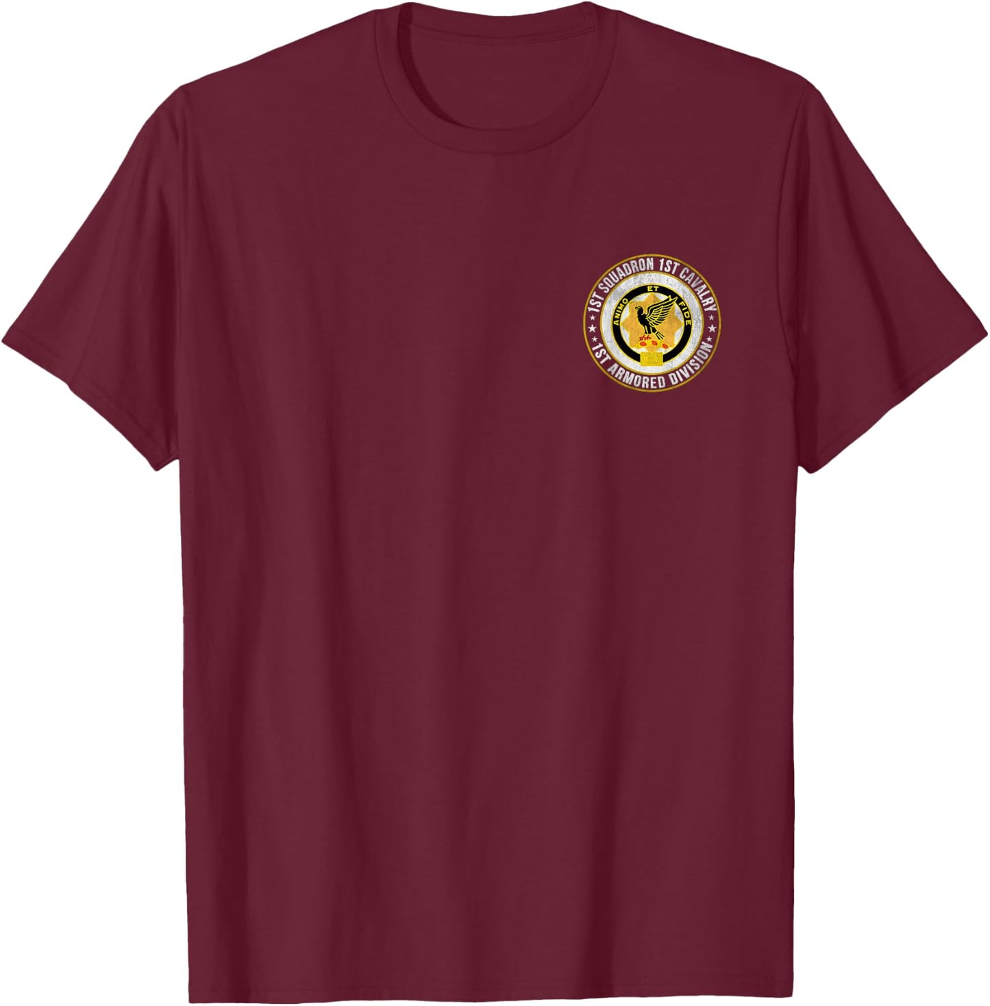 1st Squadron 1st Cavalry 1st Armored Division Veterans Day T-Shirt - T-Shirt | Maroon