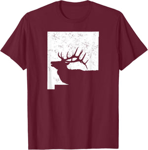 New Mexico Elk Hunting Shirt T-Shirt - T-Shirt | Maroon