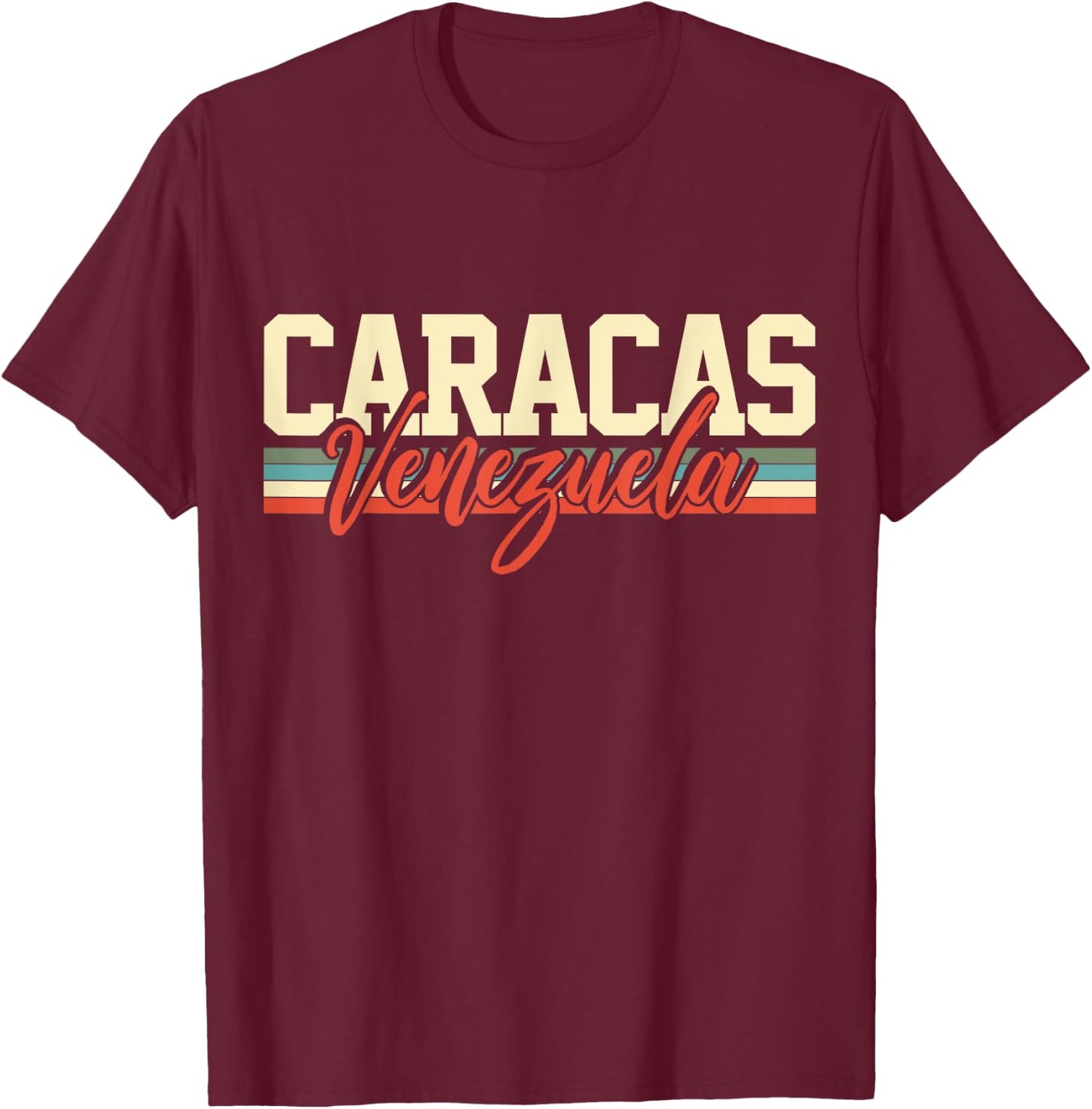 Caracas Venezuela Travel Souvenir Retro Gift T-Shirt - T-Shirt | Maroon