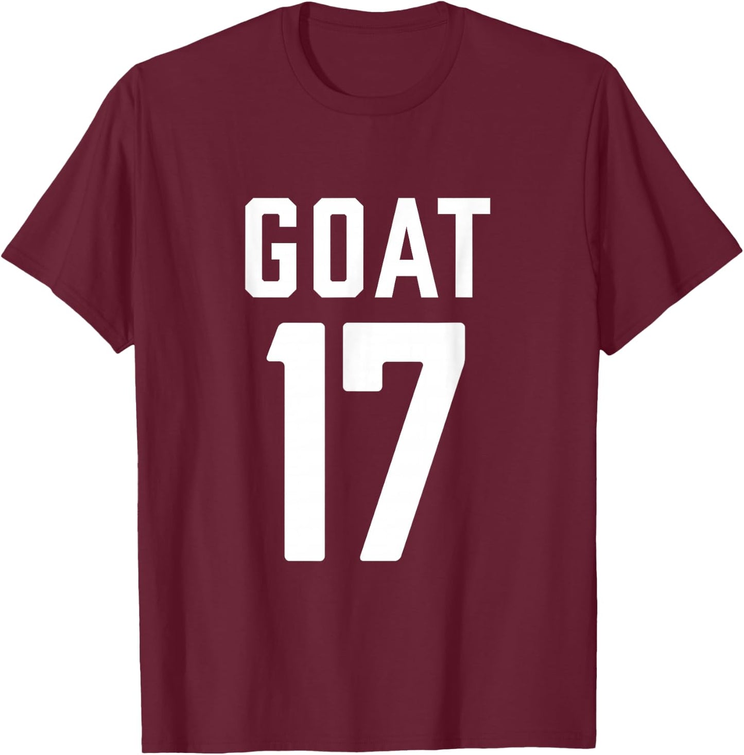 Retro Sports | Greatest Of All Time Number 17 T-Shirt - T-Shirt | Maroon