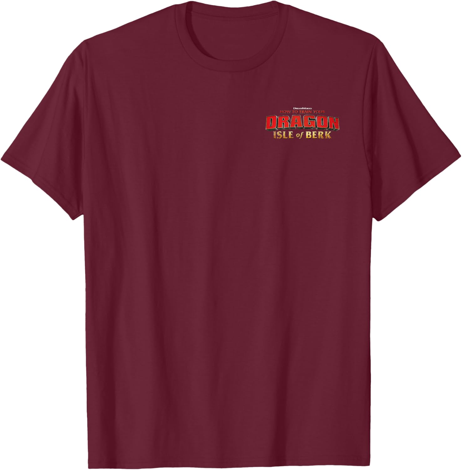 Universal Epic Universe Isle of Berk Open Portal Two Sided T-Shirt - T-Shirt | Maroon