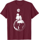 Moon and Astronaut Dad and Baby Space, Gift Father's Day T-Shirt - T-Shirt | Maroon