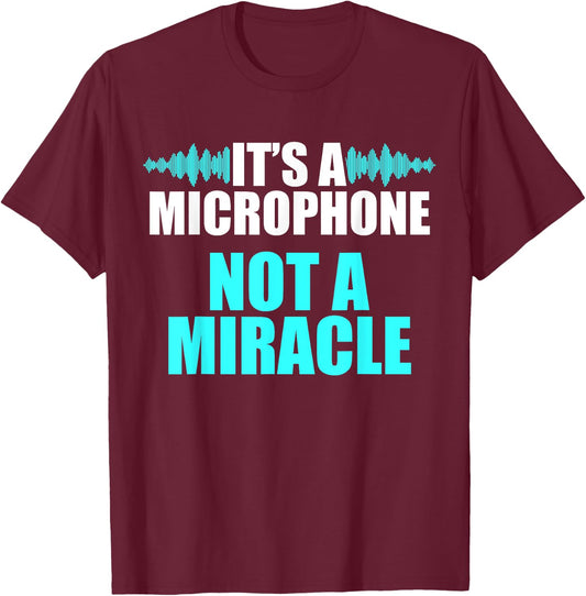 Church Sound Guy Microphone Audio Tech Engineer T-Shirt - T-Shirt | Maroon