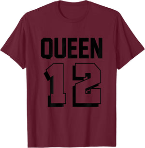 12. Geburtstag Süßes Krone Queen für Mädchen 12 Jahre T-Shirt - T-Shirt | Maroon