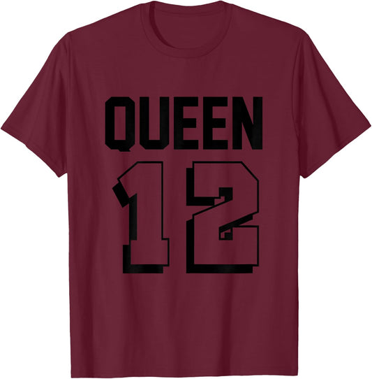 12. Geburtstag Süßes Krone Queen für Mädchen 12 Jahre T-Shirt - T-Shirt | Maroon