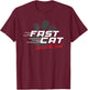 Fast Cat Dog Unleash The Speed Sport T-Shirt - T-Shirt | Maroon