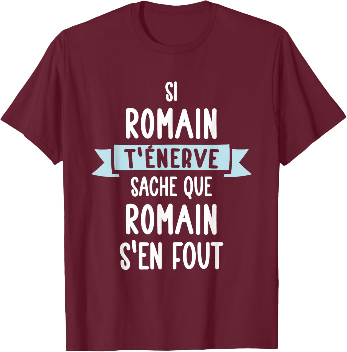 Gift Man Humour Name Personalized Roman , Black, S T-Shirt - T-Shirt | Maroon