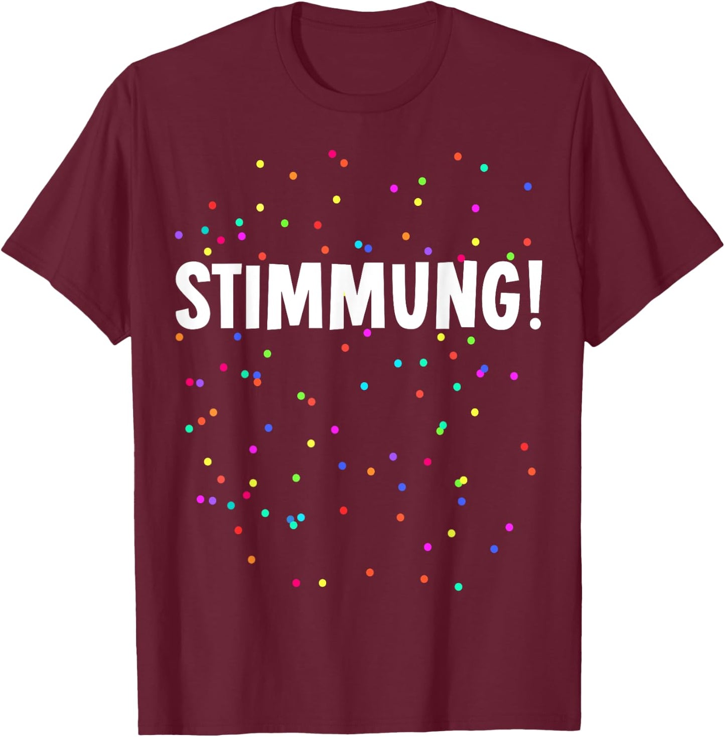 Mood Confetti Costume for Carnival Party , black T-Shirt - T-Shirt | Maroon