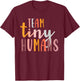 NICU Nurse ICU Neonatal Boho Colorful Retro Team Tiny Humans T-Shirt - T-Shirt | Maroon