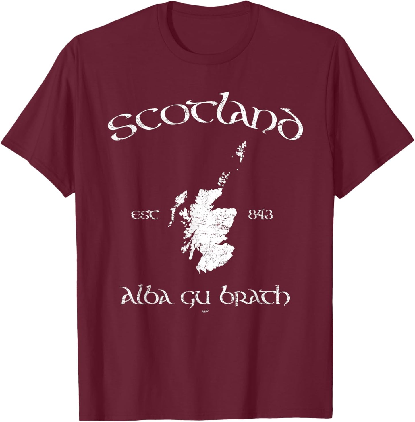 Scotland map - scottish national pride vintage T-Shirt - T-Shirt | Maroon