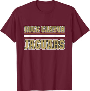 Rock Canyon Jaguars Horizontal Stripes T-Shirt - T-Shirt | Maroon