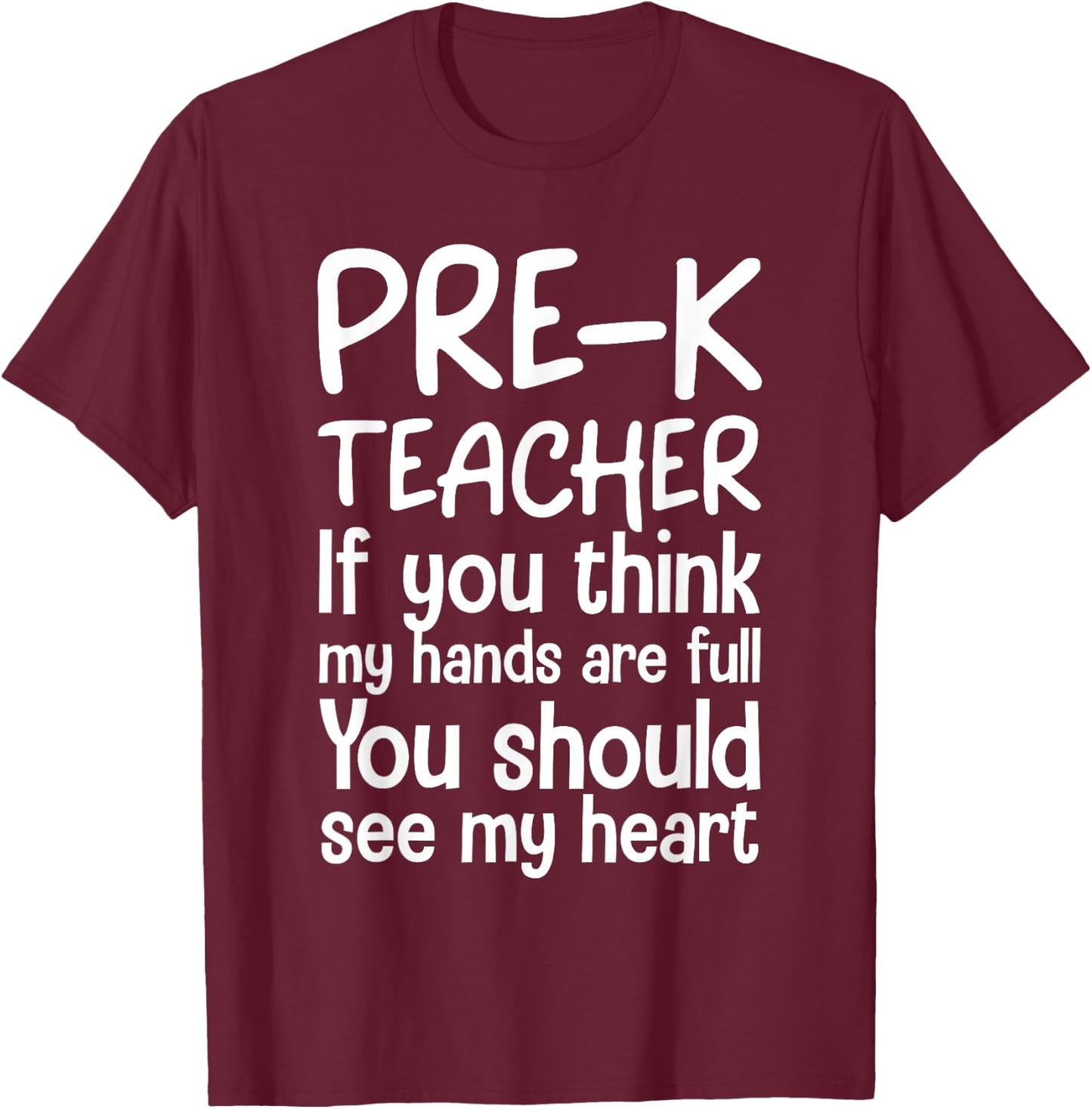 Pre-K Teacher Design Women Pre Kindergarten Teacher T-Shirt - T-Shirt | Maroon
