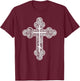 Cross Eastern Orthodox Christian ICXC Jesus Christ T-Shirt - T-Shirt | Maroon