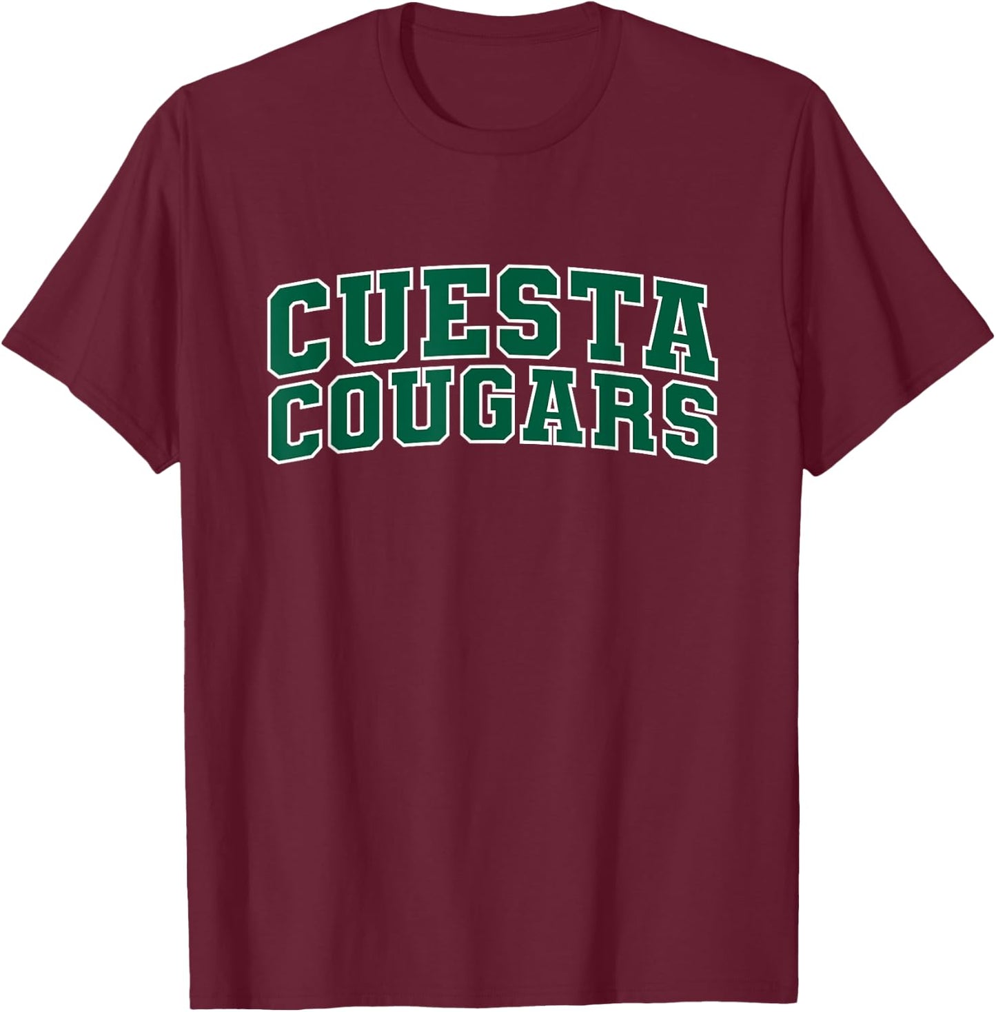 Cuesta College Apparel Sports Fan T-Shirt - T-Shirt | Maroon