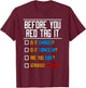 Before You Red Tag IT Associates Problem Solver Swagazon T-Shirt - T-Shirt | Maroon