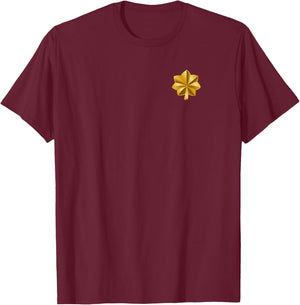 US Army Rank - Major (O-4) - MAJ T-Shirt - T-Shirt | Maroon