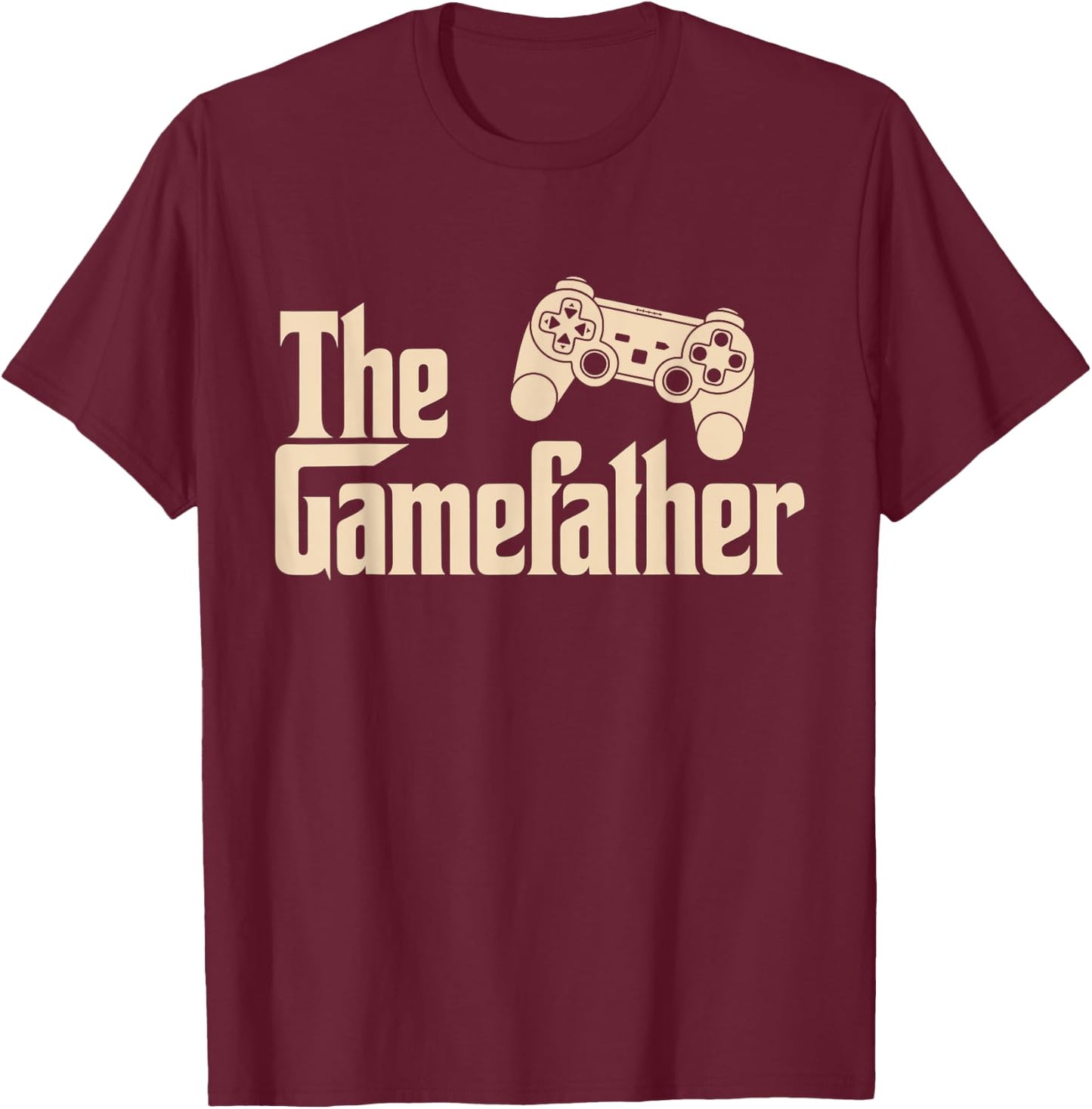 Fathers Day The Gamefather Funny Gamer Dad Gaming Lovers T-Shirt - T-Shirt | Maroon