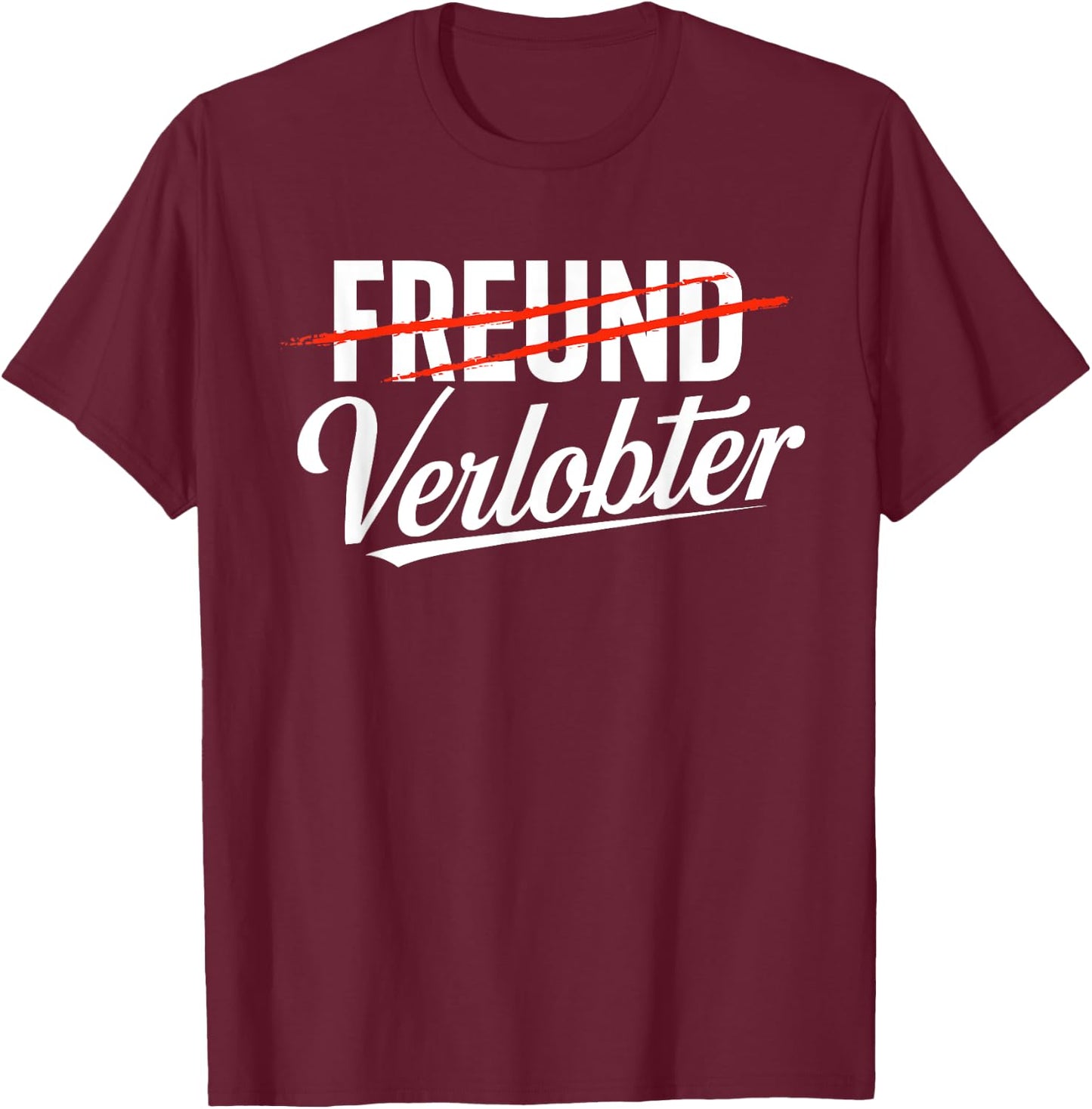 Engagement , Engagement, Couples, Gift, Boyfriend, Fiancé , black T-Shirt - T-Shirt | Maroon
