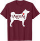 Akita Inu Dog Mom Mothers Day Heart Puppy Lover T-Shirt - T-Shirt | Maroon