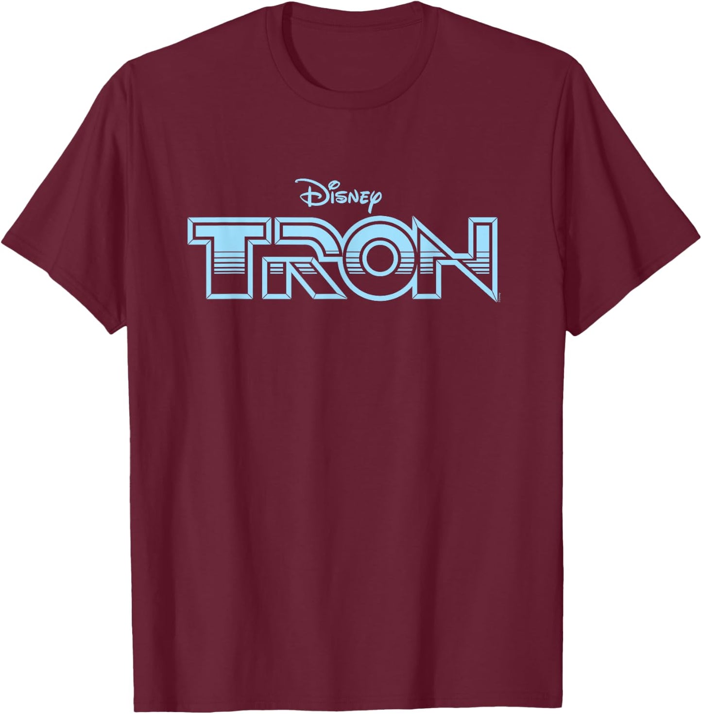 Disney TRON Official 1982 Original Movie Logo , Black, S T-Shirt - T-Shirt | Maroon