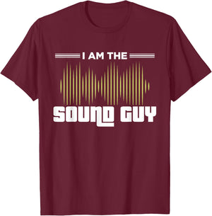 I am the Sound Guy Funny Engineer Audio Music Church Waves T-Shirt - T-Shirt | Maroon