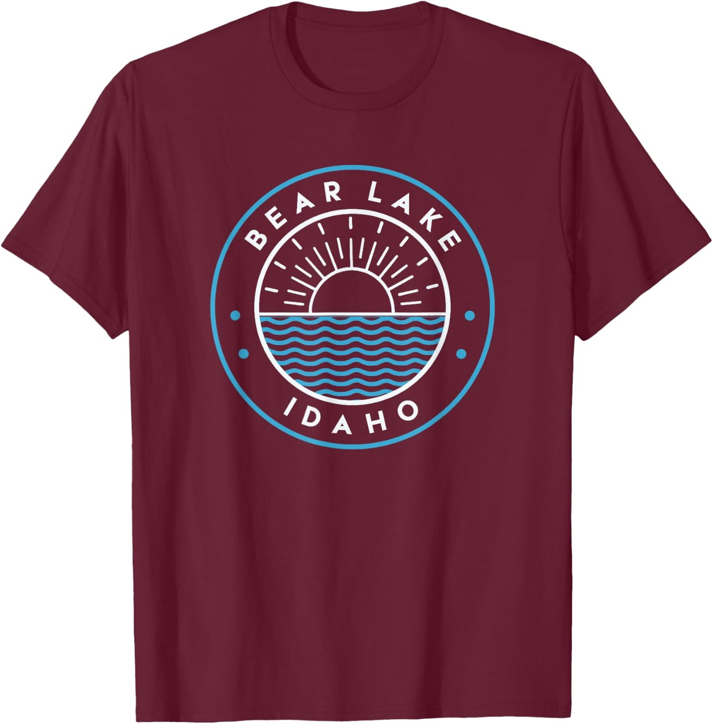 Bear Lake Idaho Outdoors Vintage T-Shirt - T-Shirt | Maroon
