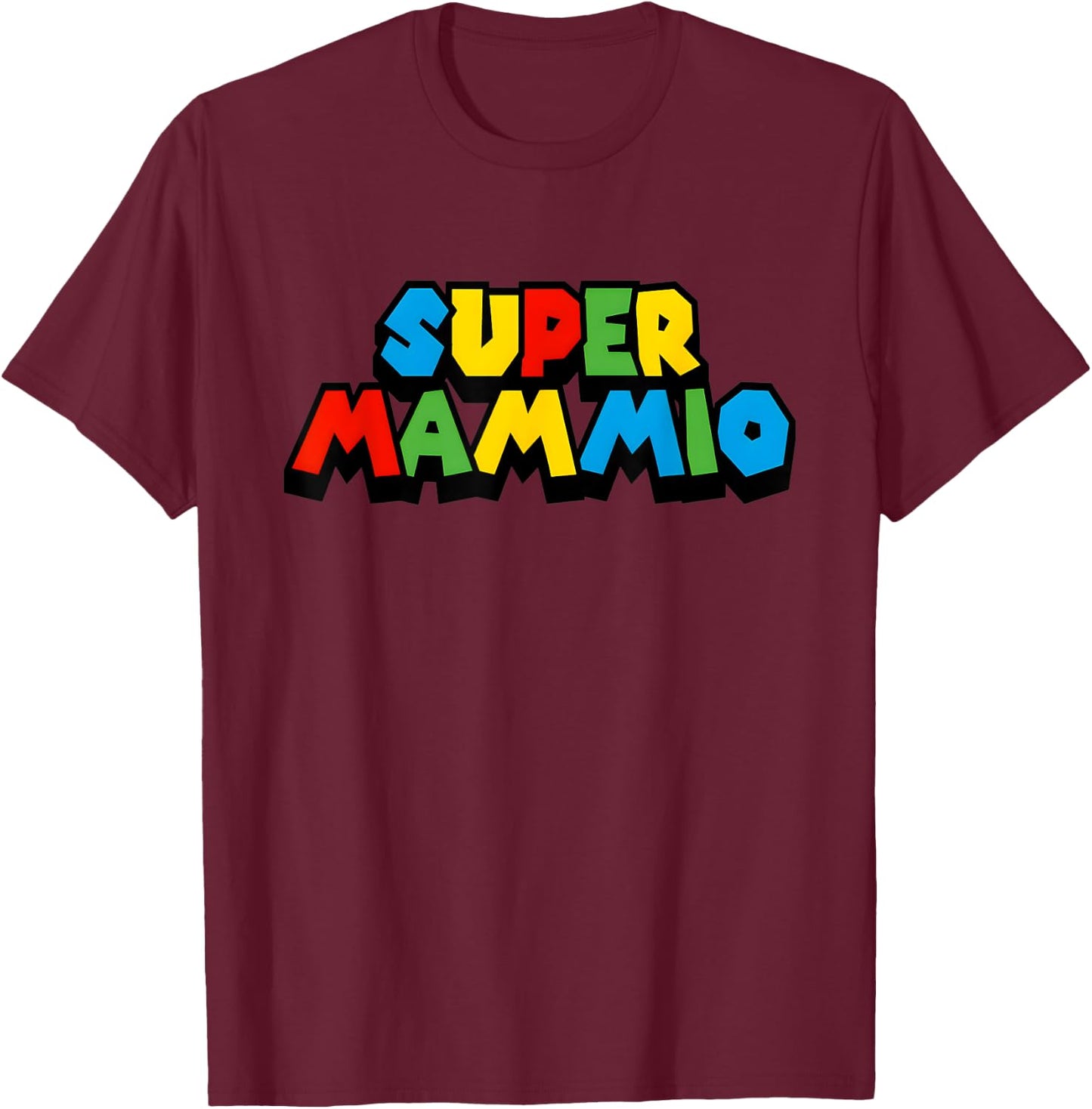 Gamer Mama Super Gamer Mammio T-Shirt - T-Shirt | Maroon