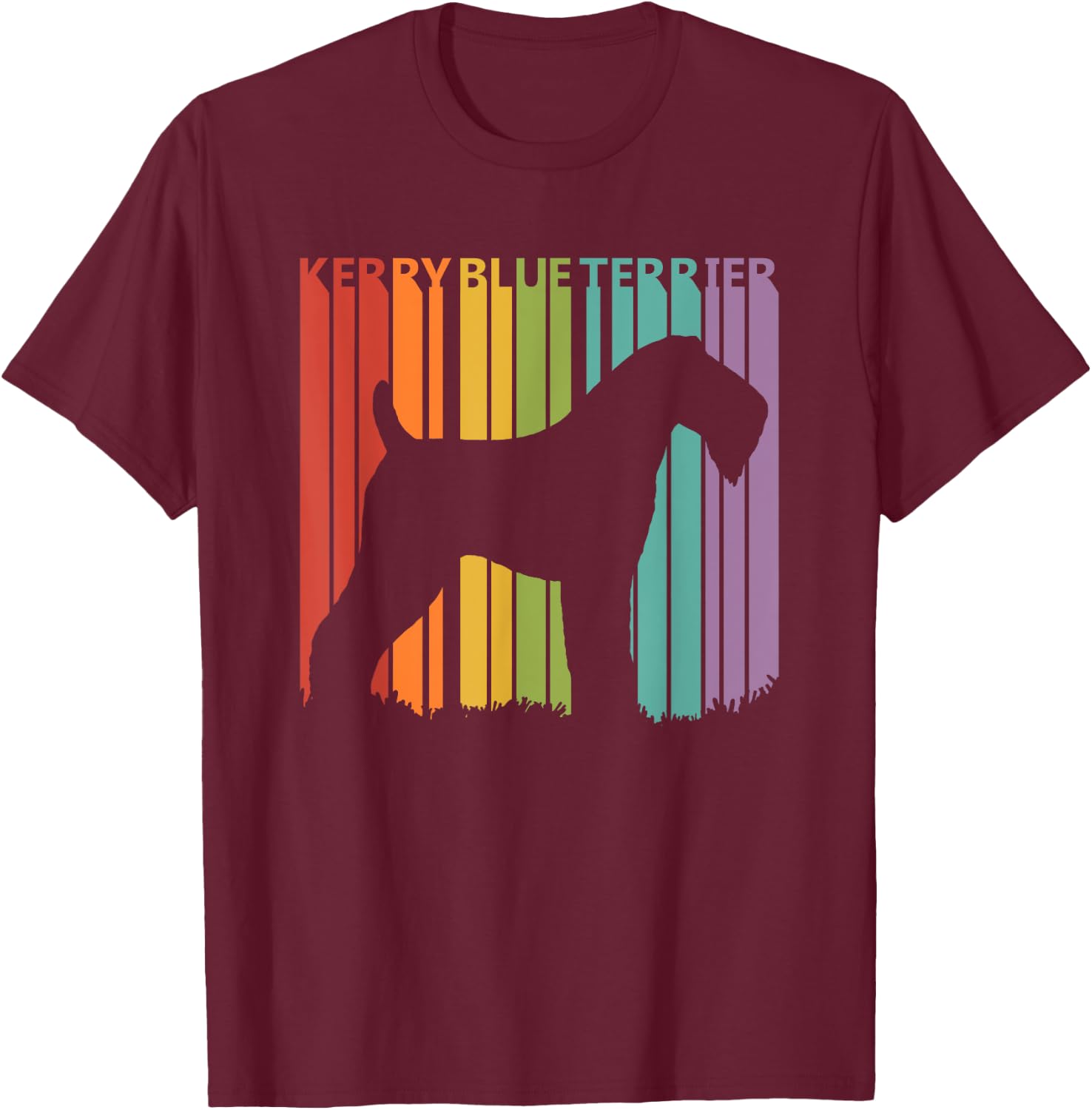 Kerry Blue Terrier Shirt - Kerry Blue Terrier Dog Women Girls Kids T-Shirt - T-Shirt | Maroon