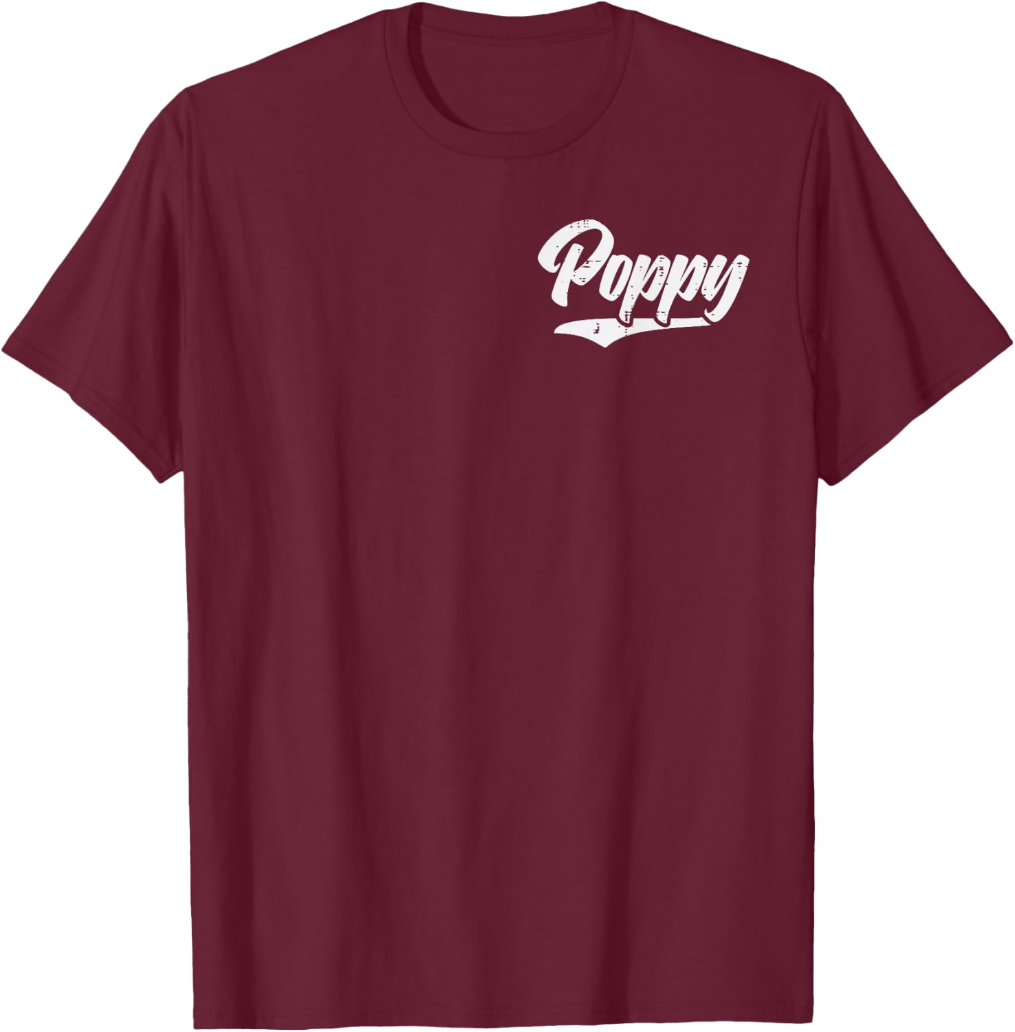 Fathers Day Poppy Pocket Grandpa Grandfather Papa Pop Men T-Shirt - T-Shirt | Maroon
