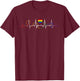 Rainbow Heartbeat Love LGBTQ+ Pride Graphic T-Shirt - T-Shirt | Maroon